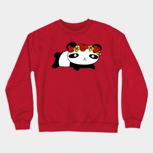 Flower Crown Panda Crewneck Sweatshirt